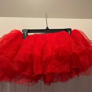 Red Tulle Skirt